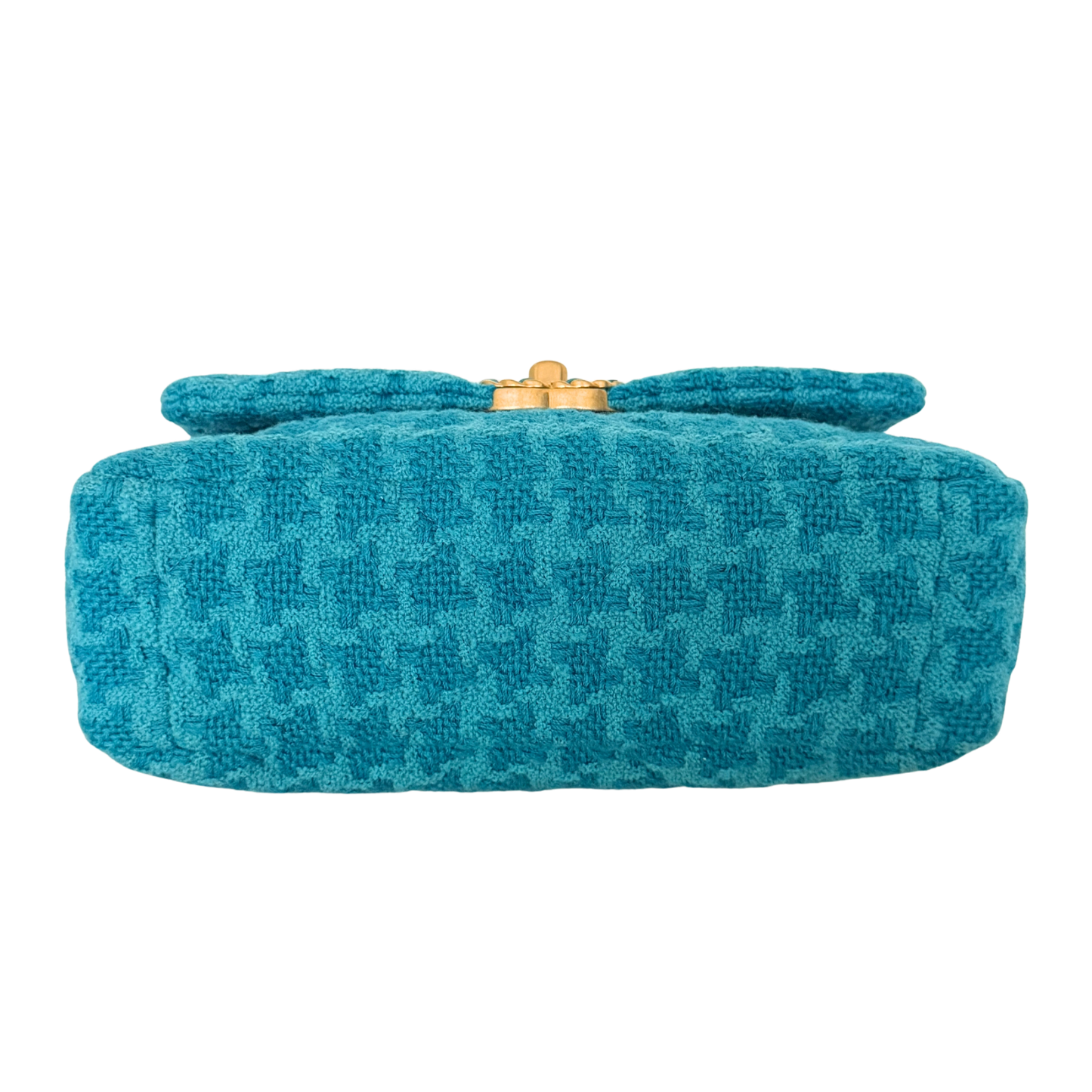 Chanel 19 Schultertasche Tweed Blau Fullset / neuwertig Chanel