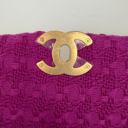 Chanel 19 Flap Bag Tweed Medium lila / neuwertig Chanel