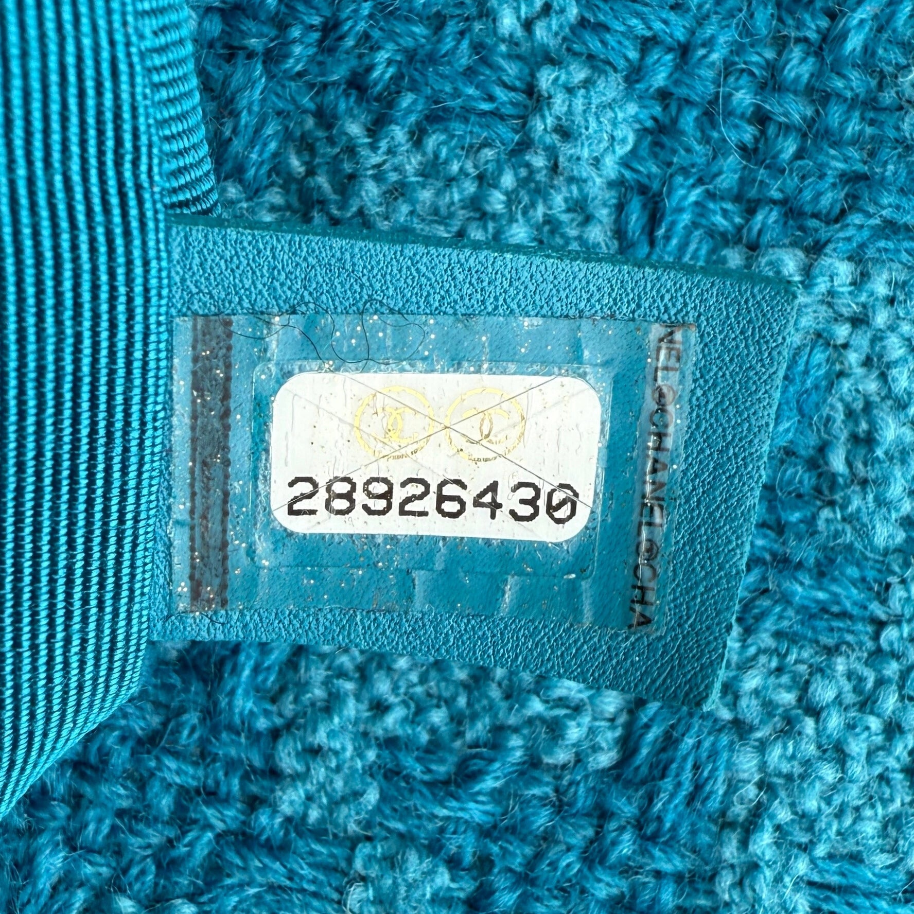Chanel 19 Schultertasche Tweed Blau Fullset / neuwertig Chanel
