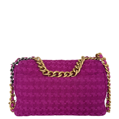 Chanel 19 Flap Bag Tweed Medium lila / neuwertig Chanel