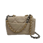 Chanel 19 Flap Bag Small Tasche Lammleder beige /  neuwertig Chanel