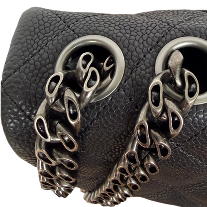 Chanel 2.55 Reissue East-West Flap Kaviarleder Grau, Ruthenium / neuwertig Chanel
