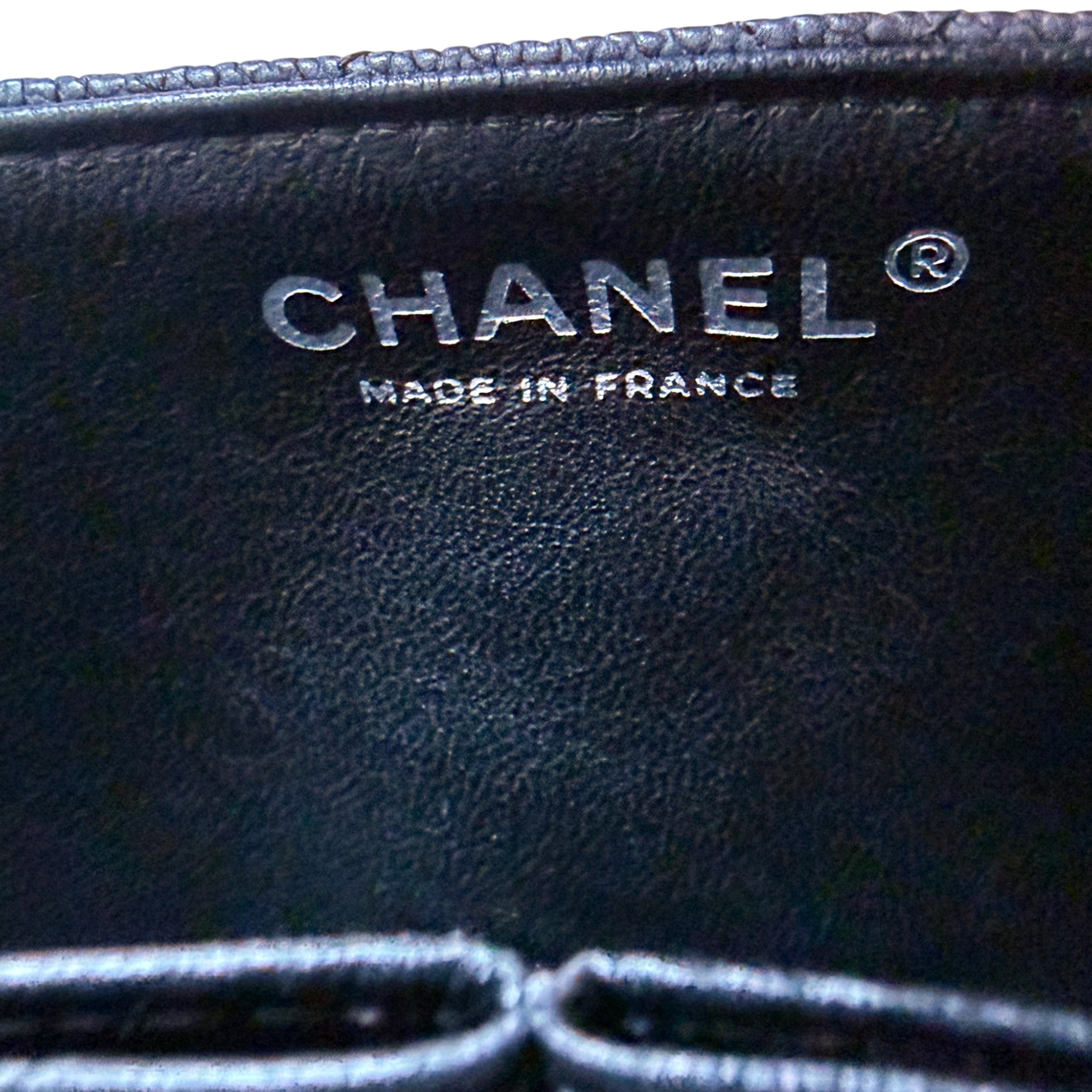Chanel 2.55 Reissue East-West Flap Kaviarleder Grau, Ruthenium / neuwertig Chanel