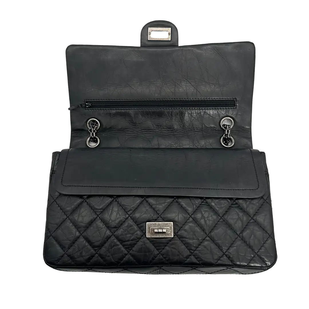 Chanel 2.55 Reissue 226 Medium Double Flap Bag schwarz / neuwertig Chanel