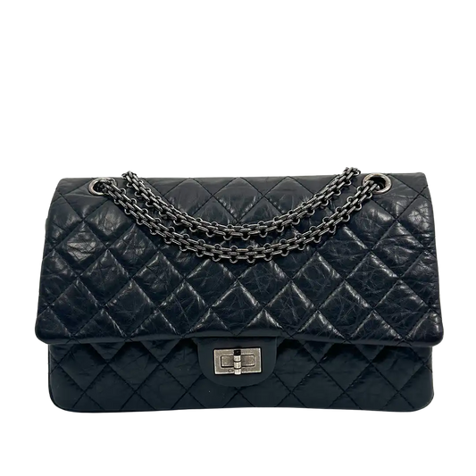 Chanel 2.55 Reissue 226 Medium Double Flap Bag schwarz / neuwertig Chanel