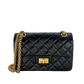 Chanel 2.55 Mini Tasche Kalbsleder in Vintage Optik schwarz / neuwertig Chanel