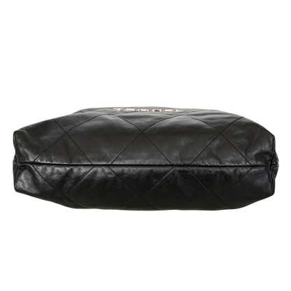 Chanel 22 mittelgroße Hobo Bag Schwarz silberne Hardware / sehr gut Chanel