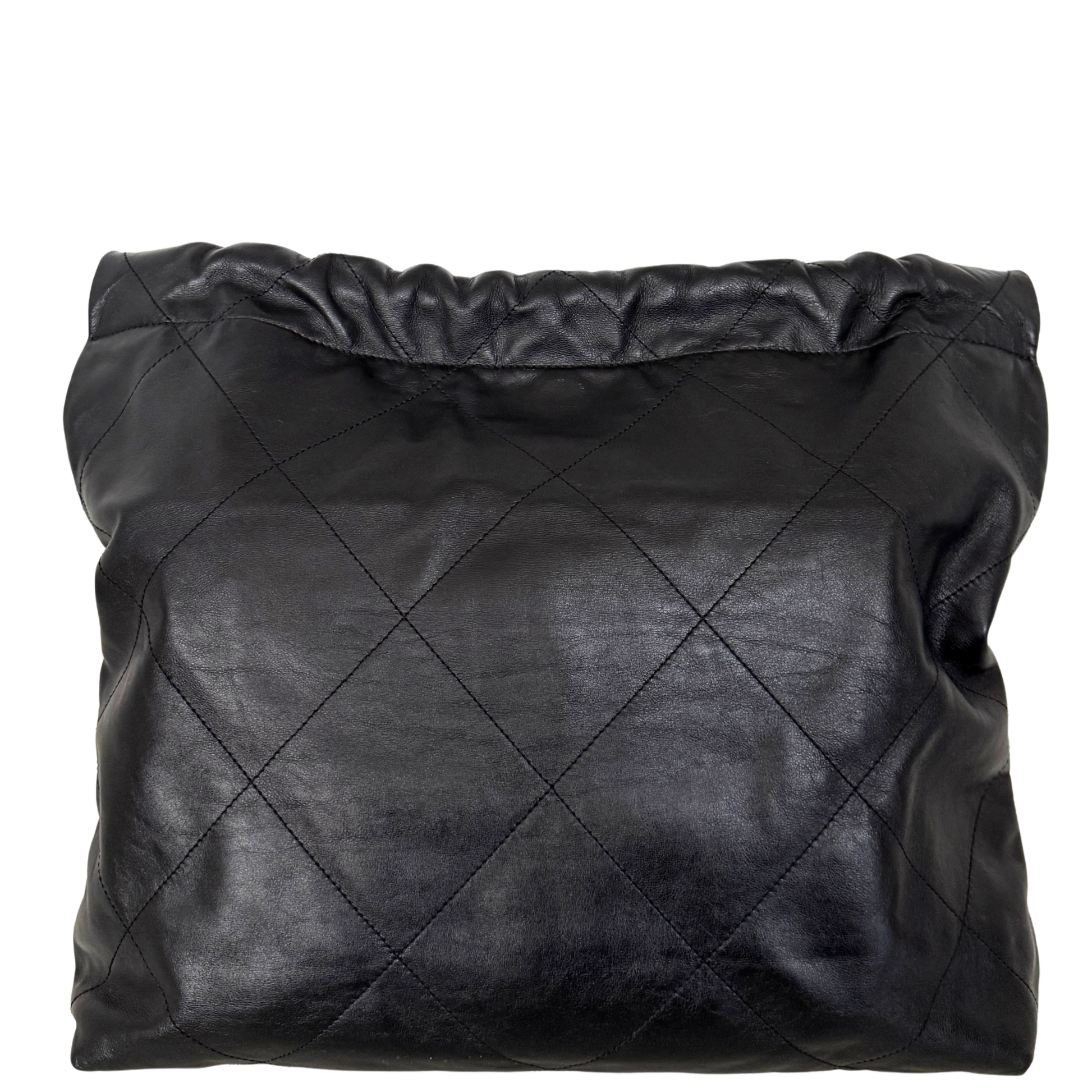 Chanel 22 mittelgroße Hobo Bag Schwarz silberne Hardware / sehr gut Chanel
