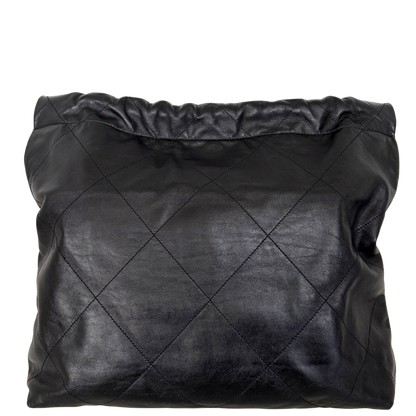 Chanel 22 mittelgroße Hobo Bag Schwarz silberne Hardware / sehr gut Chanel