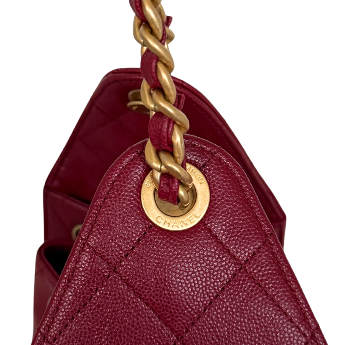 Chanel 25 Small Hobo Bag Dunkelrot / neuwertig Chanel