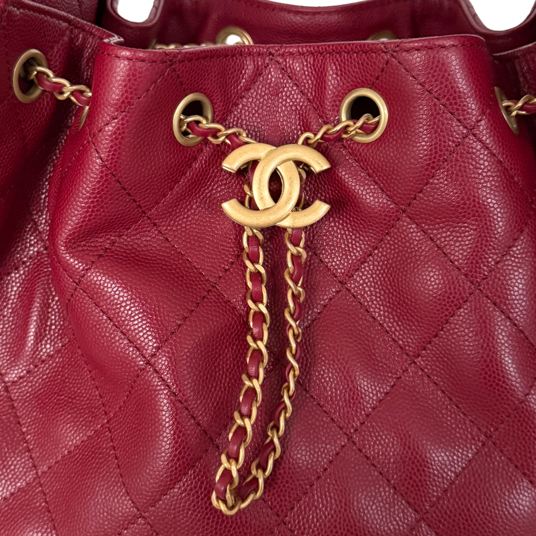Chanel 25 Small Hobo Bag Dunkelrot / neuwertig Chanel