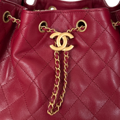Chanel 25 Small Hobo Bag Dunkelrot / neuwertig Chanel