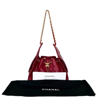 Chanel 25 Small Hobo Bag Dunkelrot / neuwertig Chanel
