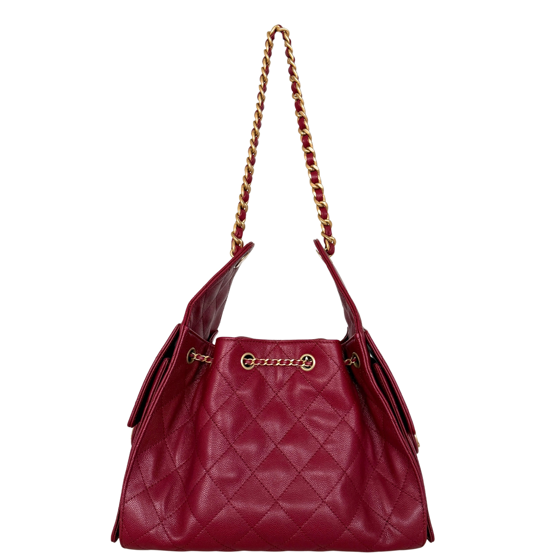 Chanel 25 Small Hobo Bag Dunkelrot / neuwertig Chanel