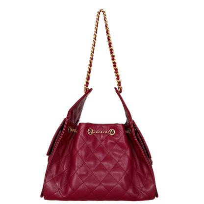 Chanel 25 Small Hobo Bag Dunkelrot / neuwertig Chanel