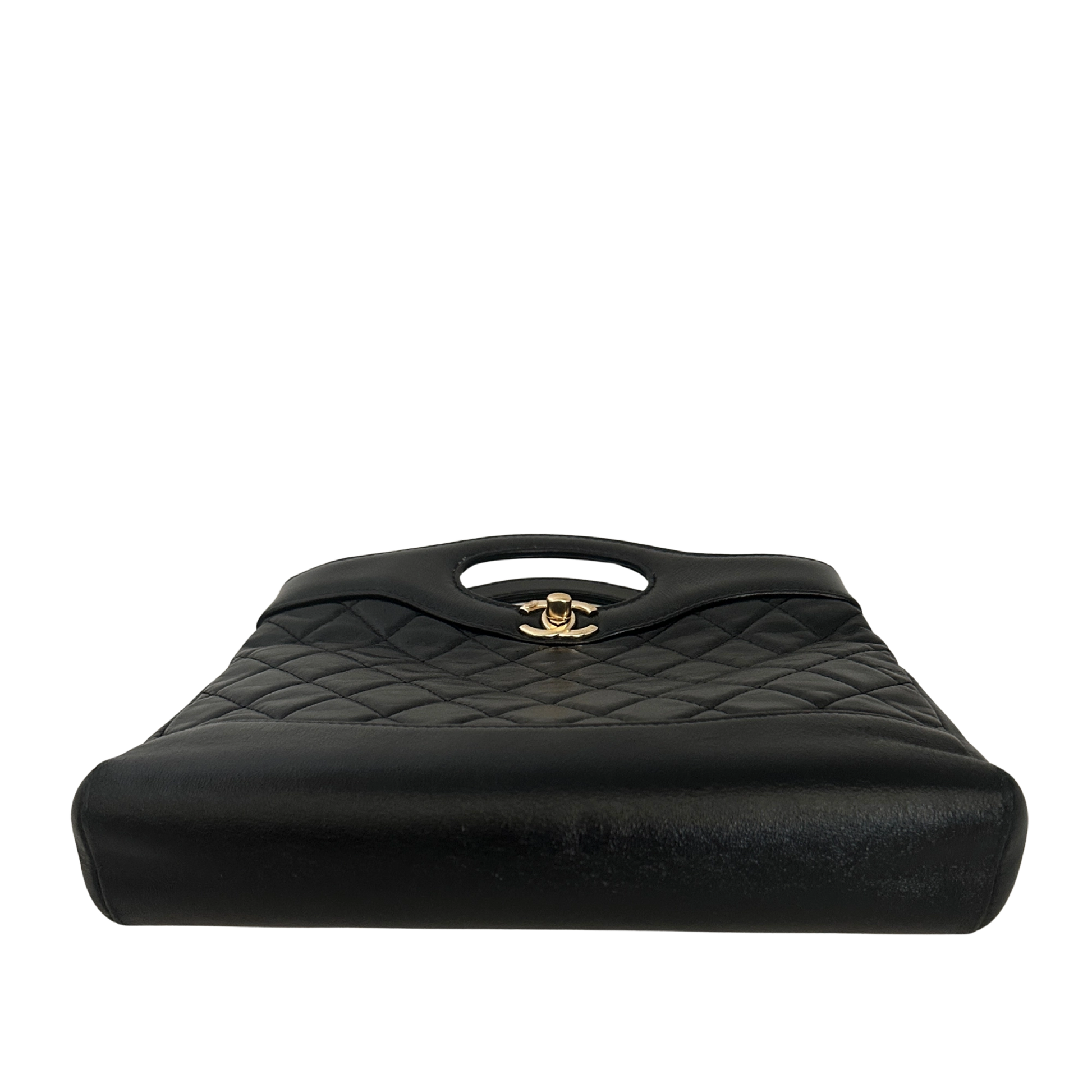 Chanel 31 Mini Shopper glänzendes Lammleder goldene Hardware / sehr gut Chanel
