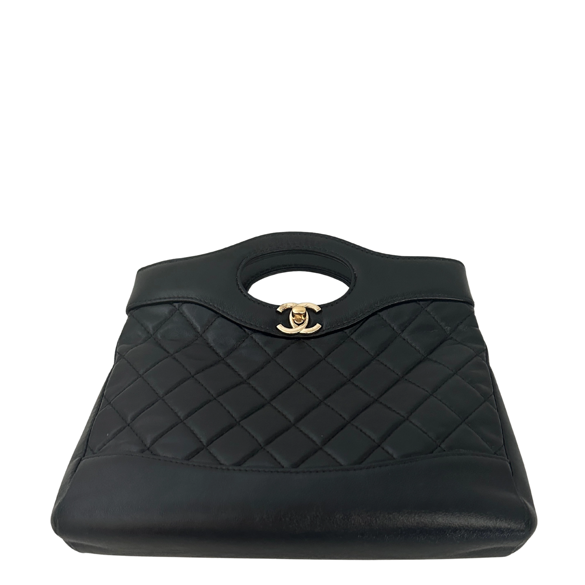 Chanel 31 Mini Shopper glänzendes Lammleder goldene Hardware / sehr gut Chanel