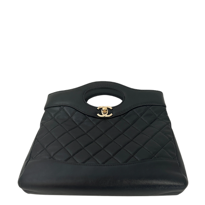 Chanel 31 Mini Shopper glänzendes Lammleder goldene Hardware / sehr gut Chanel