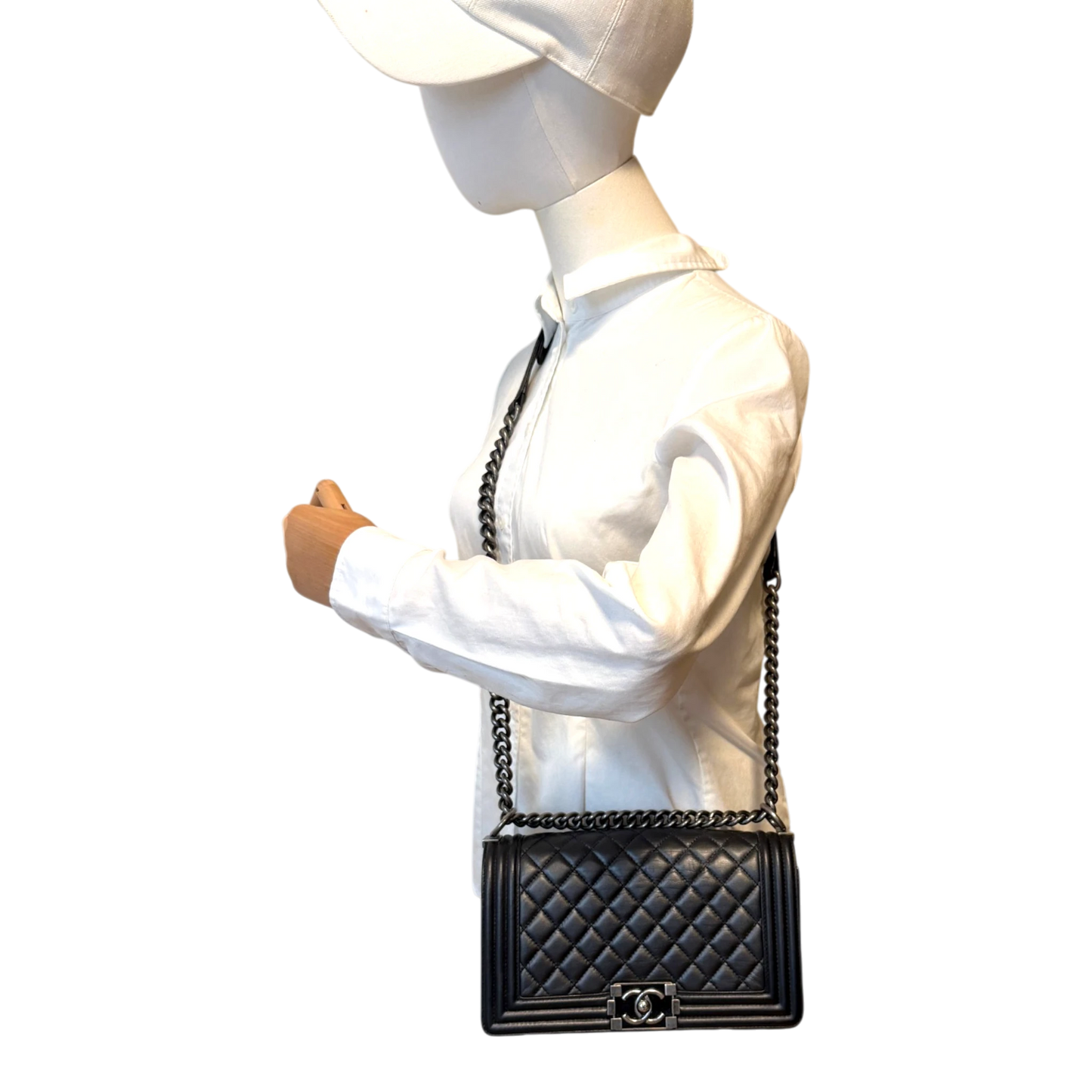 Chanel Boy Bag Medium Schwarz Kalbsleder Ruthenium limited Edition Chanel