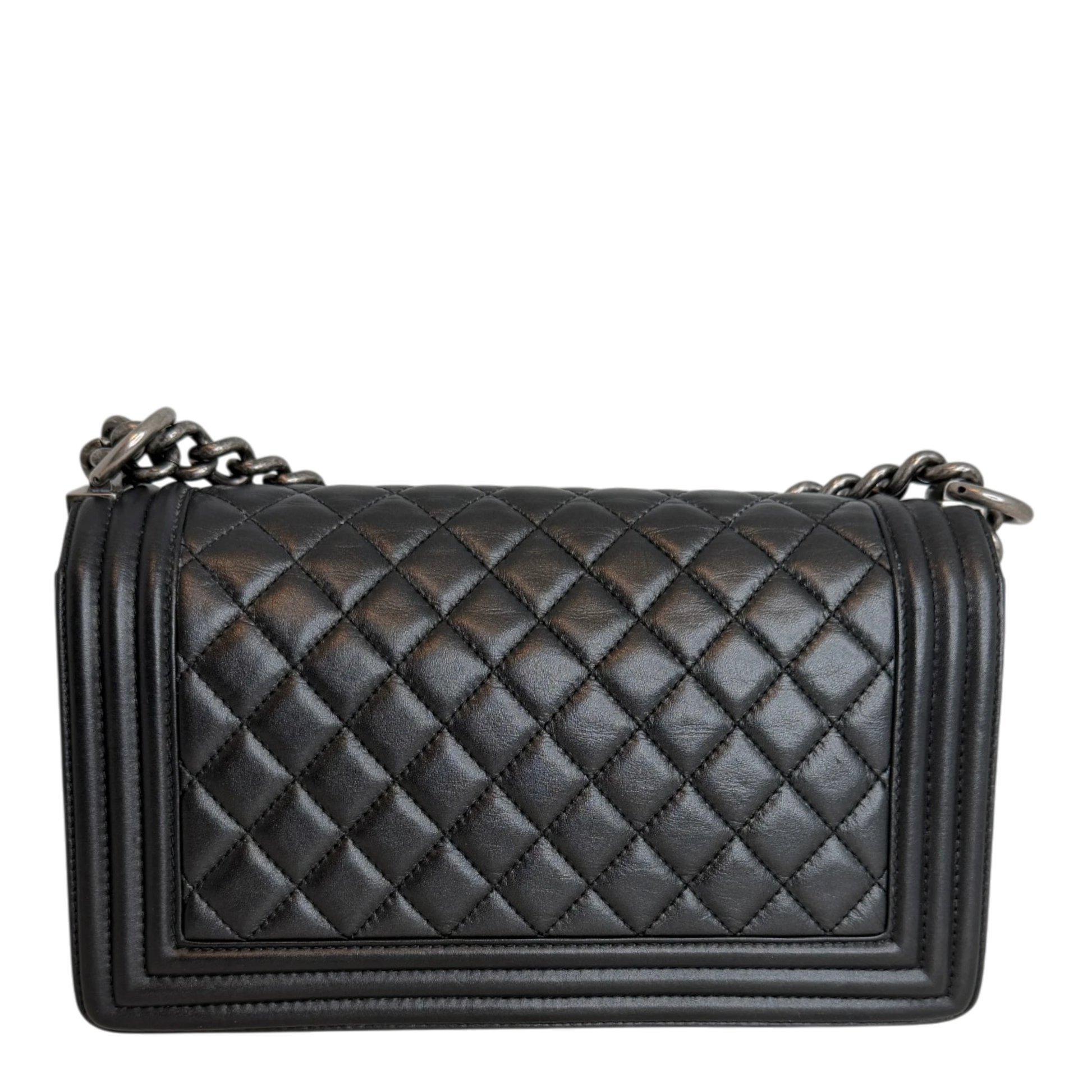 Chanel Boy Bag Medium Schwarz Kalbsleder Ruthenium limited Edition Chanel