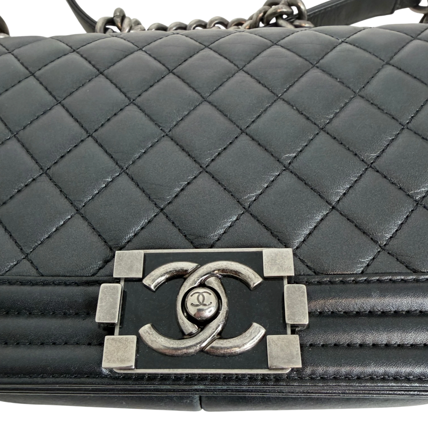 Chanel Boy Bag Medium Schwarz Kalbsleder Ruthenium limited Edition Chanel
