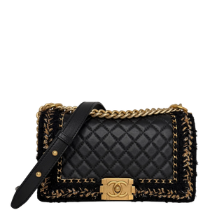 Chanel Boy Braided Jacket Tweed x Lammleder