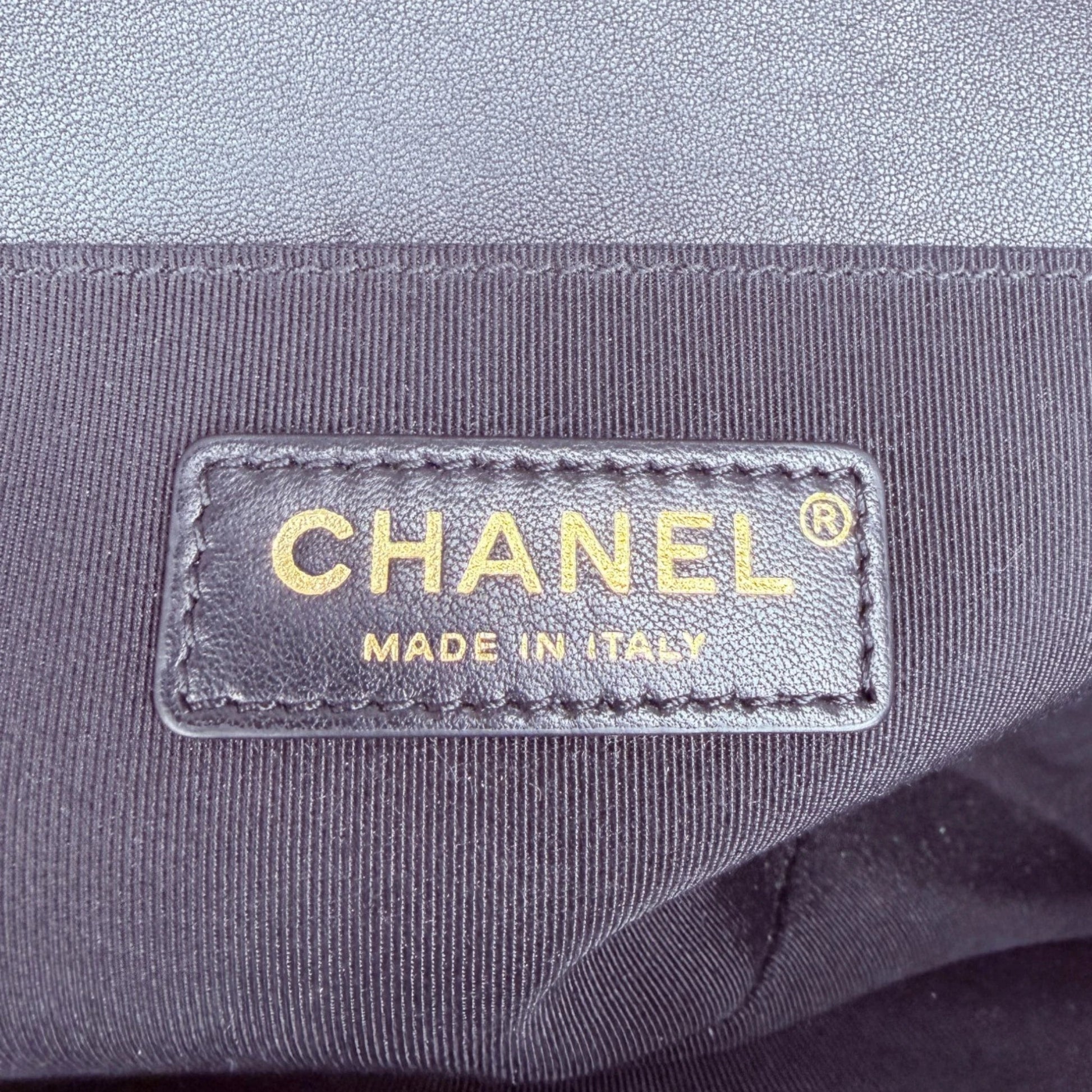 Chanel Boy Braided Jacket Tweed x Lammleder Chanel