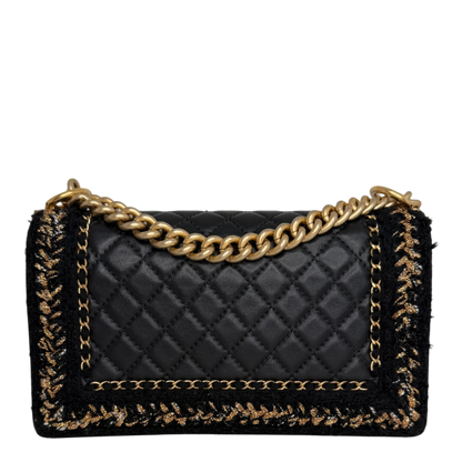 Chanel Boy Braided Jacket Tweed x Lammleder Chanel