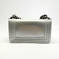 Chanel Boy Bag small glazed Silver selten / gut Chanel