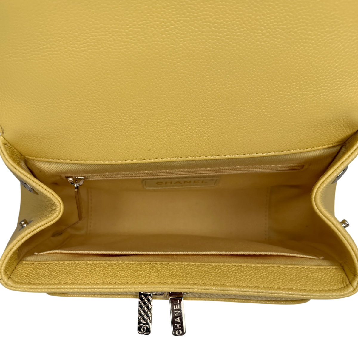 Chanel Business Affinity Small Flap Bag Caviar Gelb Gold Chanel