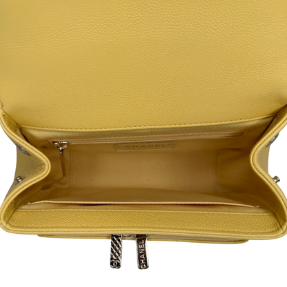 Chanel Business Affinity Small Flap Bag Caviar Gelb Gold Chanel