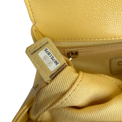 Chanel Business Affinity Small Flap Bag Caviar Gelb Gold Chanel