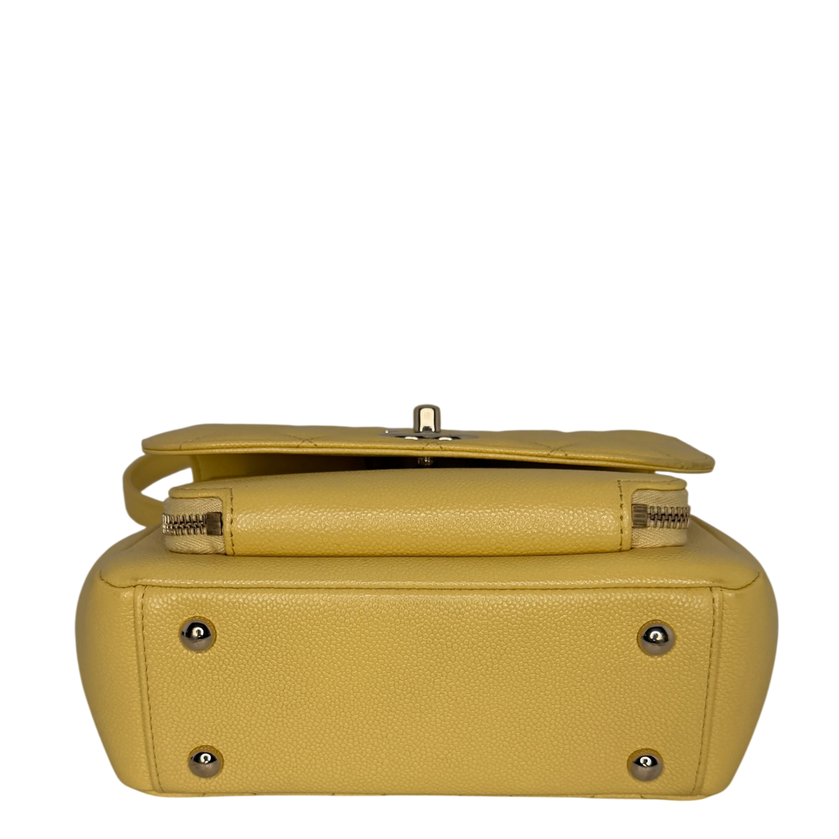Chanel Business Affinity Small Flap Bag Caviar Gelb Gold Chanel