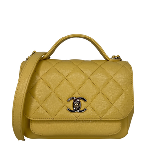 Chanel Business Affinity Small Flap Bag Caviar Gelb Gold