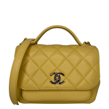 Chanel Business Affinity Small Flap Bag Caviar Gelb Gold Chanel