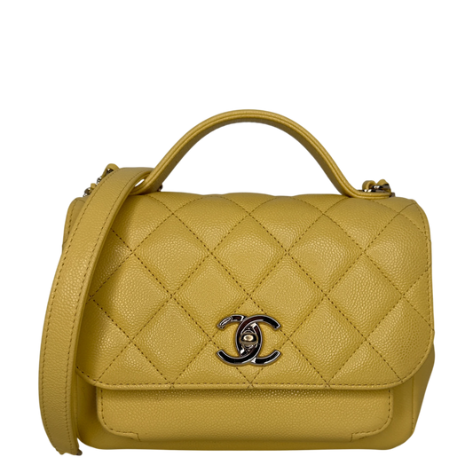 Chanel Business Affinity Small Flap Bag Caviar Gelb Gold Chanel