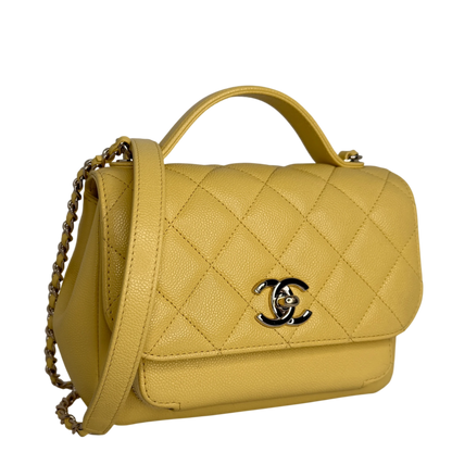 Chanel Business Affinity Small Flap Bag Caviar Gelb Gold Chanel