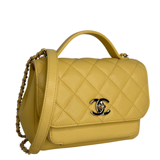 Chanel Business Affinity Small Flap Bag Caviar Gelb Gold Chanel