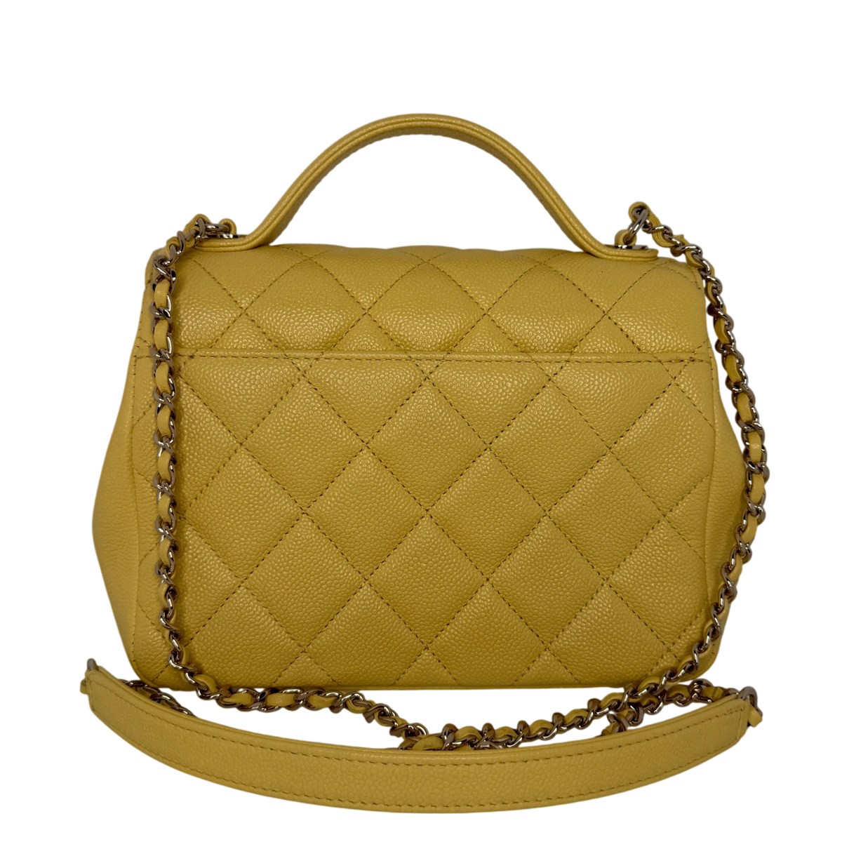 Chanel Business Affinity Small Flap Bag Caviar Gelb Gold Chanel