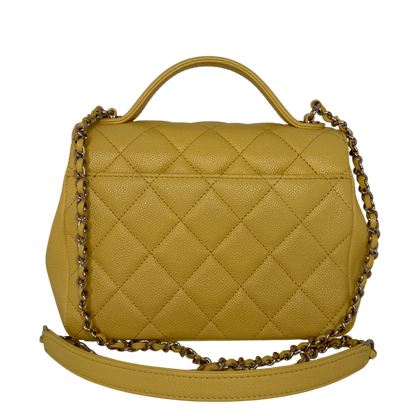 Chanel Business Affinity Small Flap Bag Caviar Gelb Gold Chanel