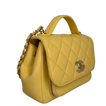 Chanel Business Affinity Small Flap Bag Caviar Gelb Gold Chanel