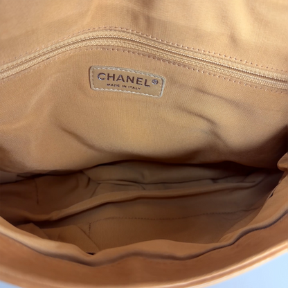 Chanel Chain Around Timeless Flap Bag hellbraun Leder CC-Logo / gut Chanel