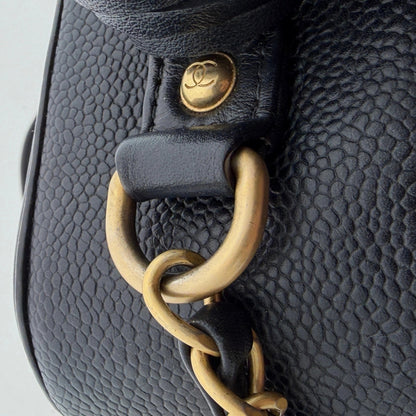 Chanel CC Filigree Vanity Case Large Leder schwarz / sehr gut Chanel