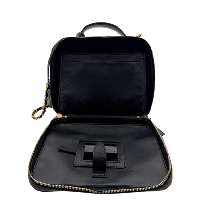 Chanel CC Filigree Vanity Case Large Leder schwarz / sehr gut Chanel