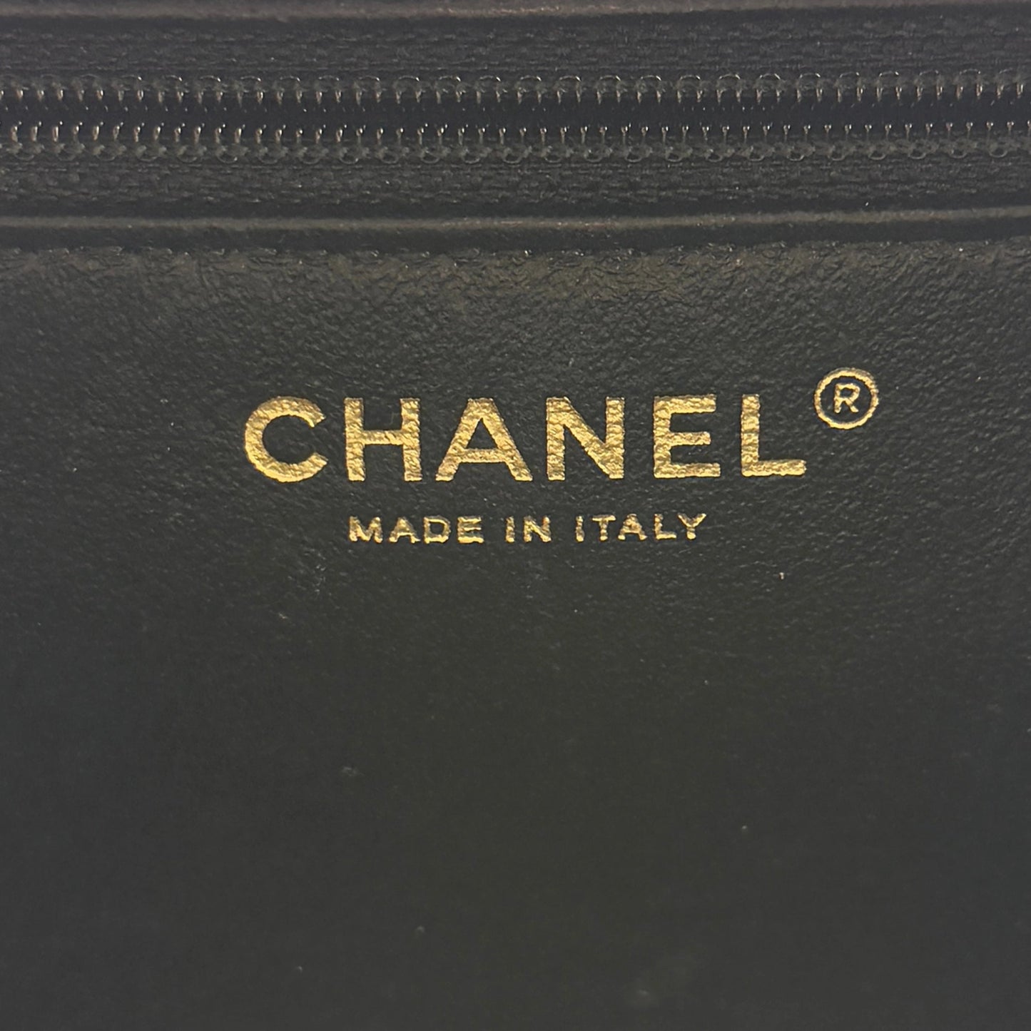 Chanel CC Filigree Vanity Case Large Leder schwarz / sehr gut Chanel