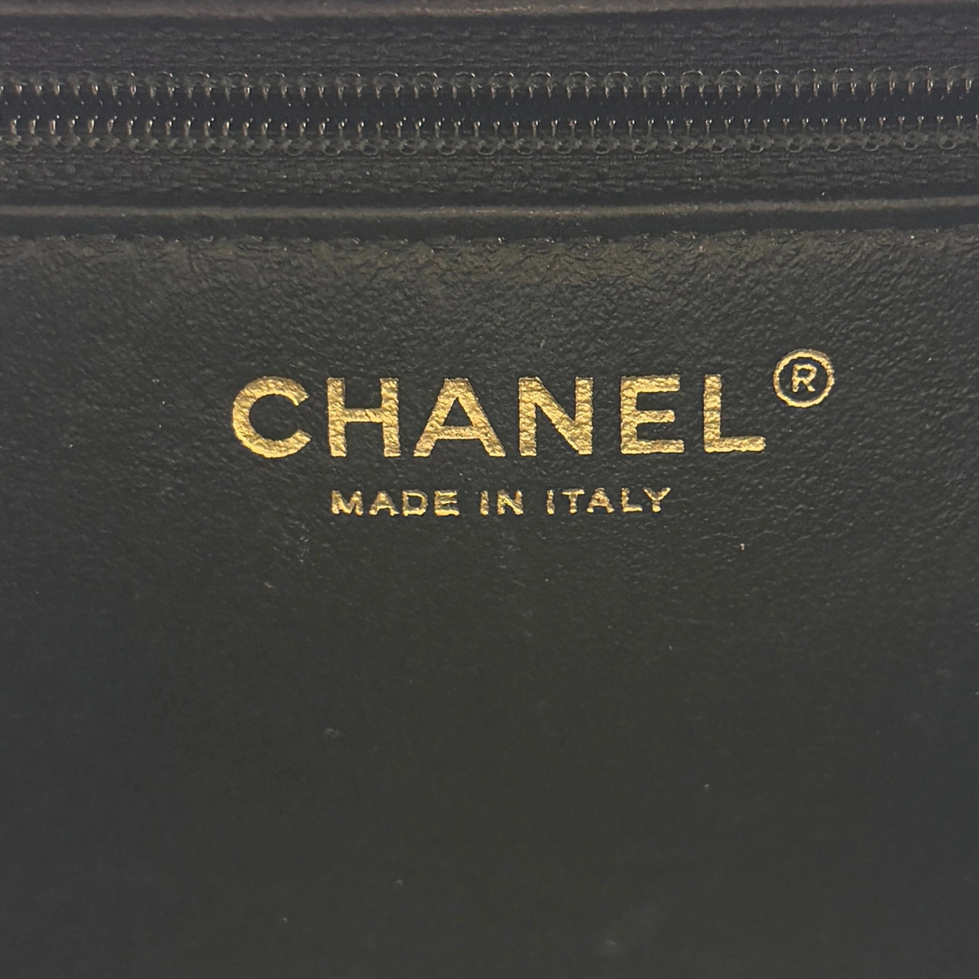 Chanel CC Filigree Vanity Case Large Leder schwarz / sehr gut Chanel