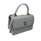 Chanel Trendy CC Top Handle Tasche Lammleder hellgrau Fullset / sehr gut Chanel