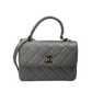 Chanel Trendy CC Top Handle Tasche Lammleder hellgrau Fullset / sehr gut Chanel