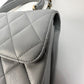 Chanel Trendy CC Top Handle Tasche Lammleder hellgrau Fullset / sehr gut Chanel