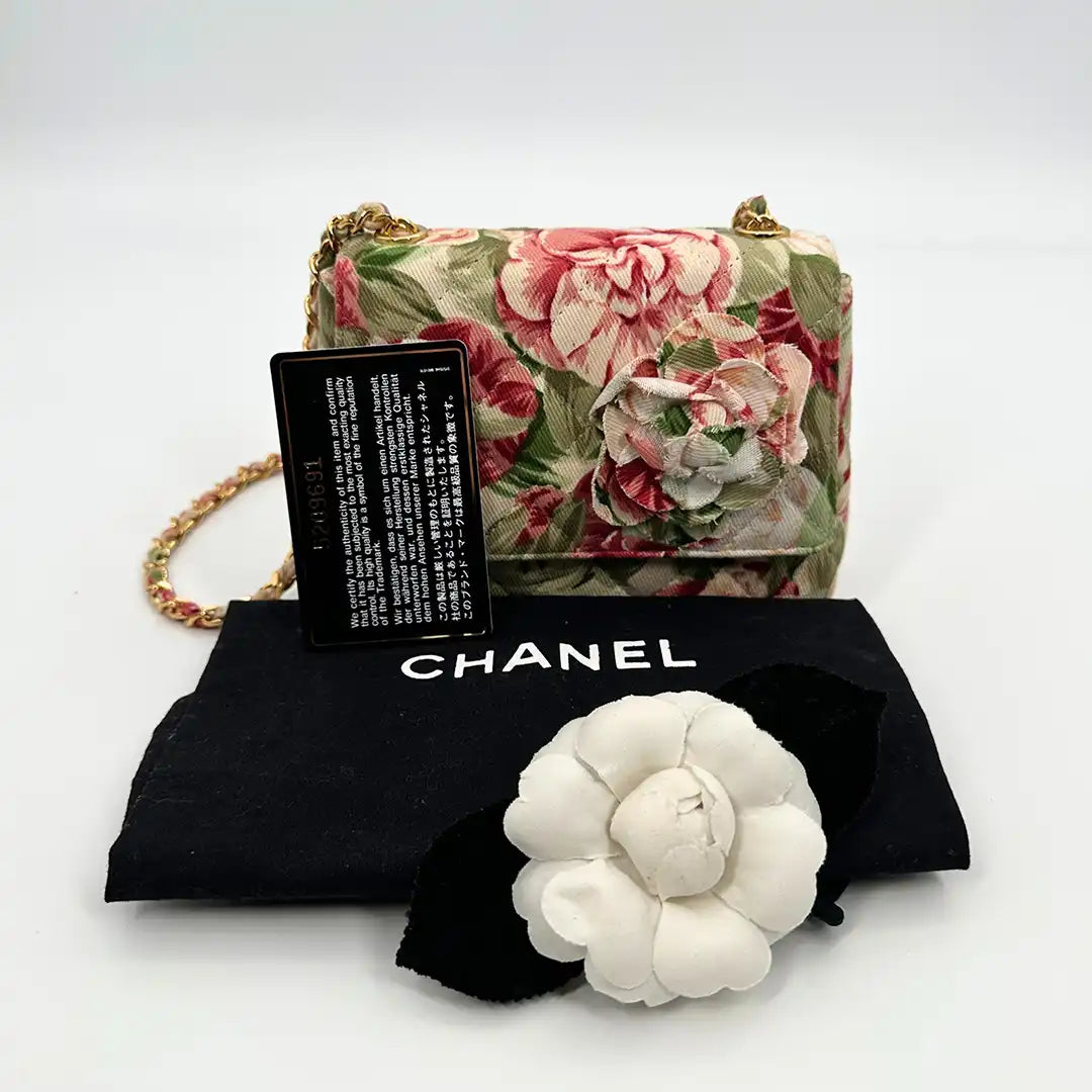 Chanel Camellia Mini Schultertasche Floral / sehr gut Chanel